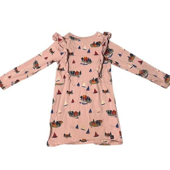 TEA COLLECTION ~ Bundle/Lot of Two Girls Dresses and One Long Sleeve Hooded Tee - Picture 8 of 13